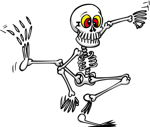 Image of the Bank of New York mascot: Boney the Skeleton